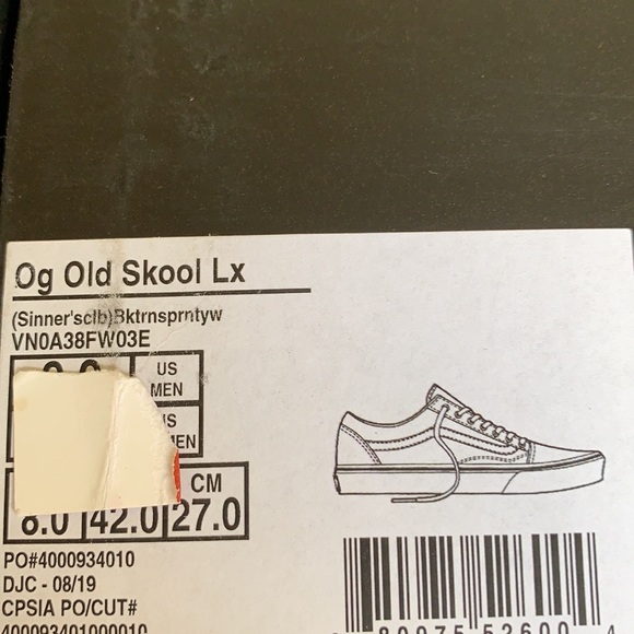 VANS Og Old Skool Lx Sinner’sclb Bktrnsprntyw MENS - Picture 16 of 17